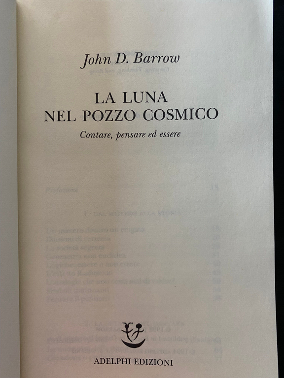 La luna nel pozzo cosmico, John D. Barrow, Adelphi, 1994