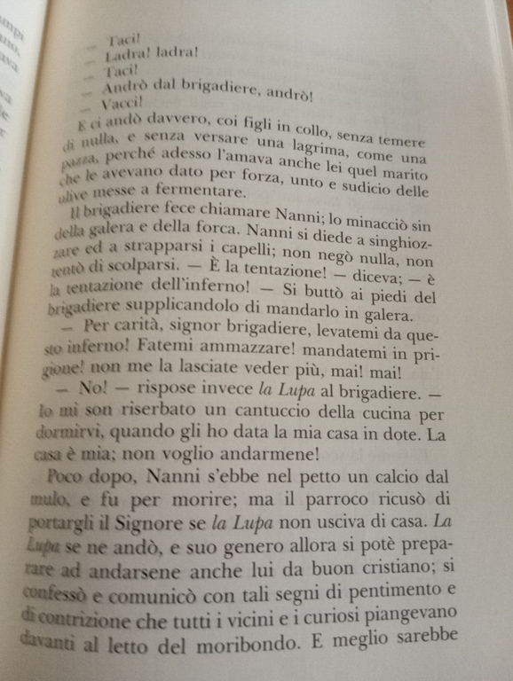 La lupa, Giovanni Verga, Novecento, 1991