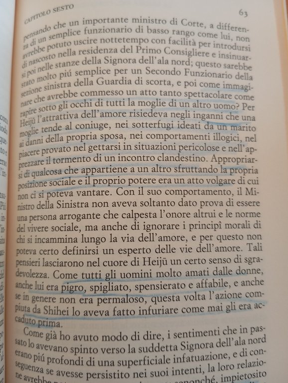 La madre del comandante Shigemoto, Tanizaki, Einaudi, 2013, sottolineato