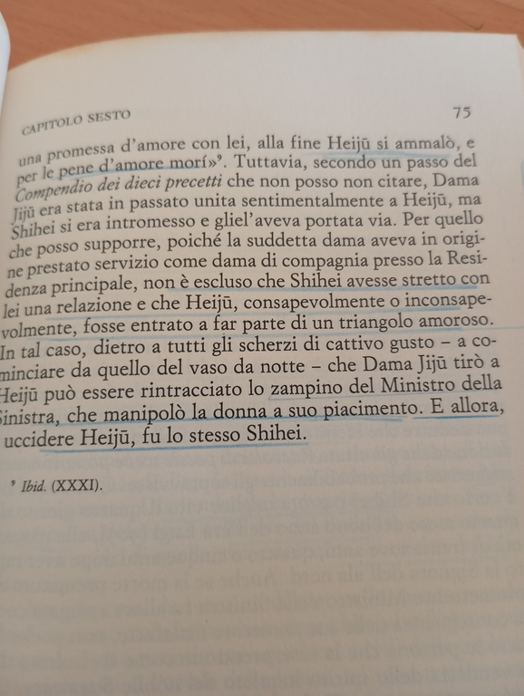 La madre del comandante Shigemoto, Tanizaki, Einaudi, 2013, sottolineato
