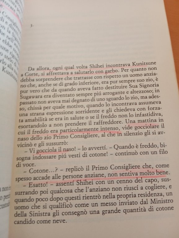 La madre del comandante Shigemoto, Tanizaki, Einaudi, 2013, sottolineato