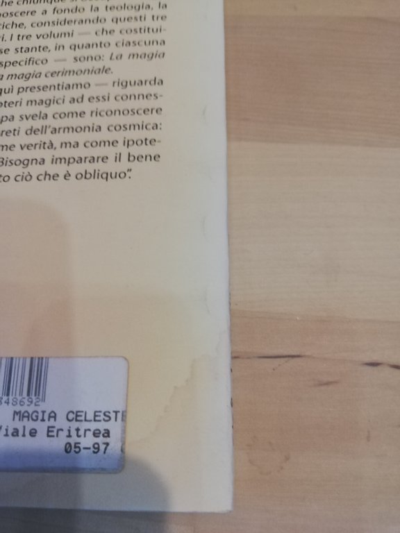 La magia celeste, Cornelio Agrippa, L'Arcano, 1997