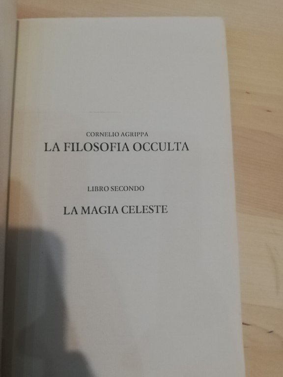 La magia celeste, Cornelio Agrippa, L'Arcano, 1997