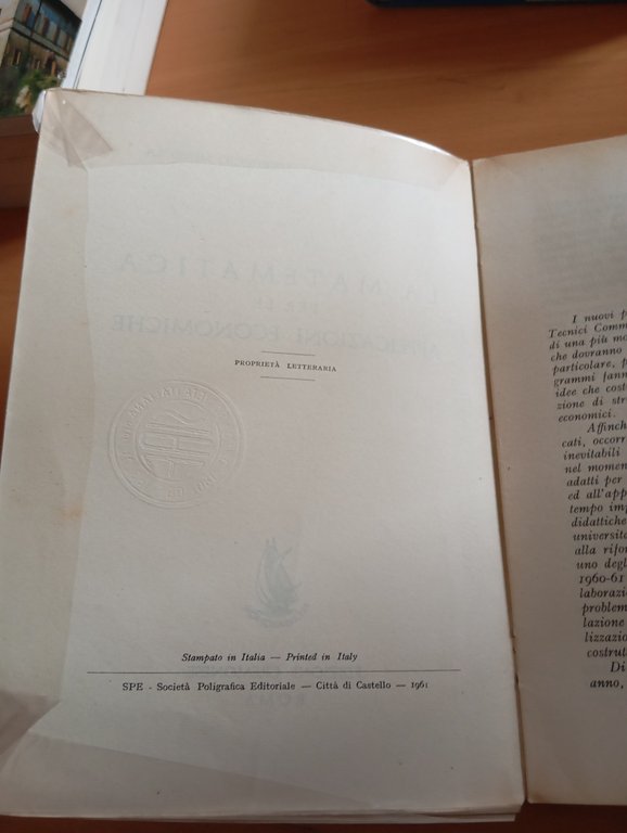 La matematica per le appplicazioni economiche, De Finetti - Minisola, …