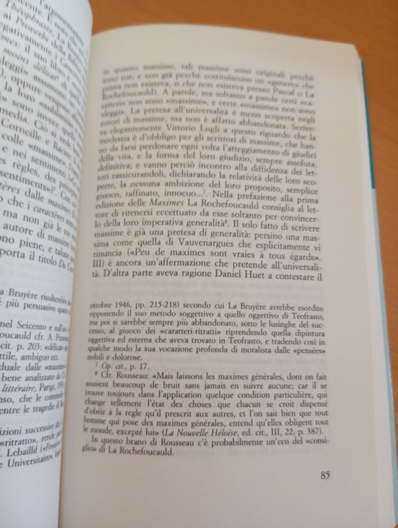 La Maxime, Saggi per una tipologia critica, Corrado Rosso, Il …
