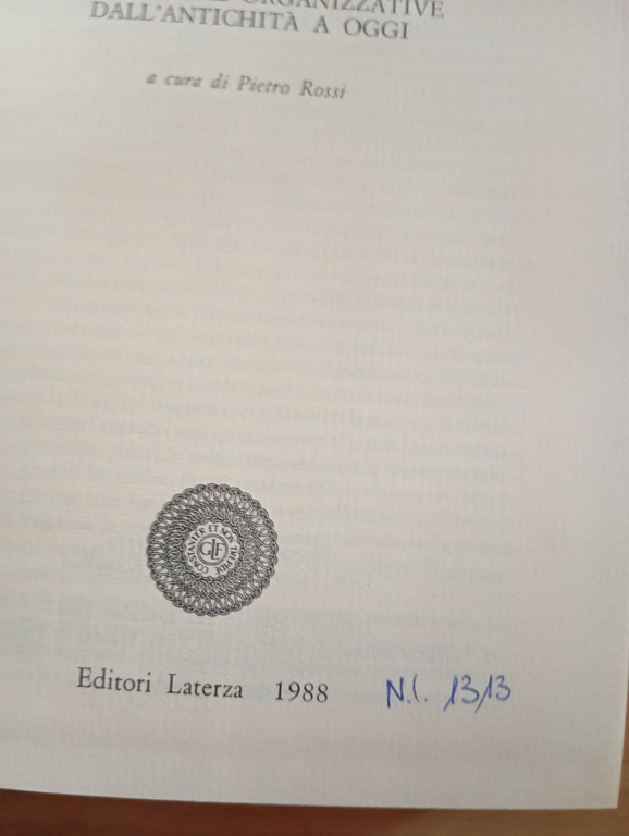 La memoria del sapere, Pietro Rossi (a cura), Laterza, 1988 | Immagine Gallery 9