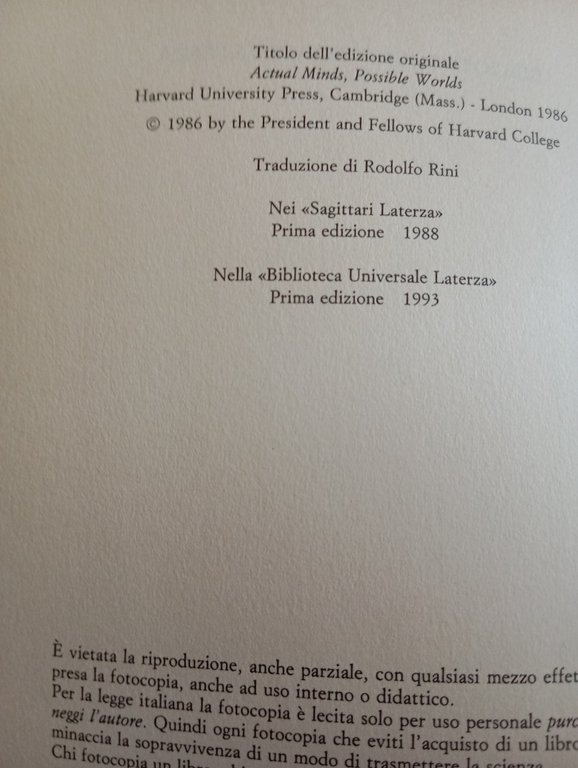 La mente a più dimensioni, Jerome Bruner, Laterza, 1993 | Immagine Gallery 8