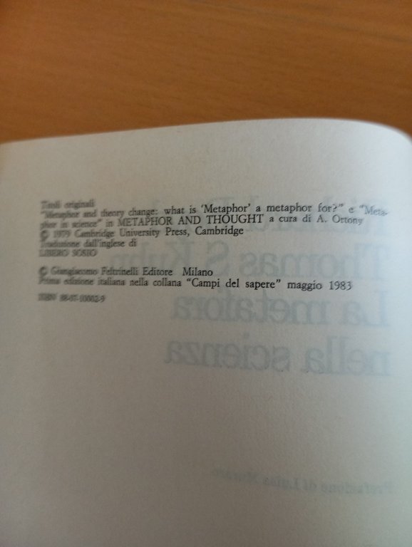 La metafora nella scienza, Richard Boyd - Thomas S. Kuhn, … | Immagine Gallery 8