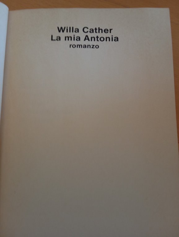 La mia Antonia, Willia Cather, La tartaruga, 1985