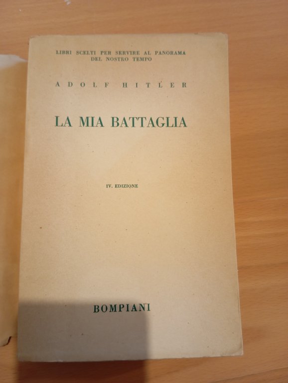 La mia Battaglia, Adolf H., Bompiani, 1938, con sovracoperta | Immagine Gallery 1