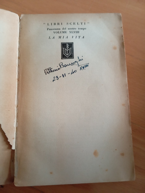 La mia vita, A. Hitler, Bompiani, 1940