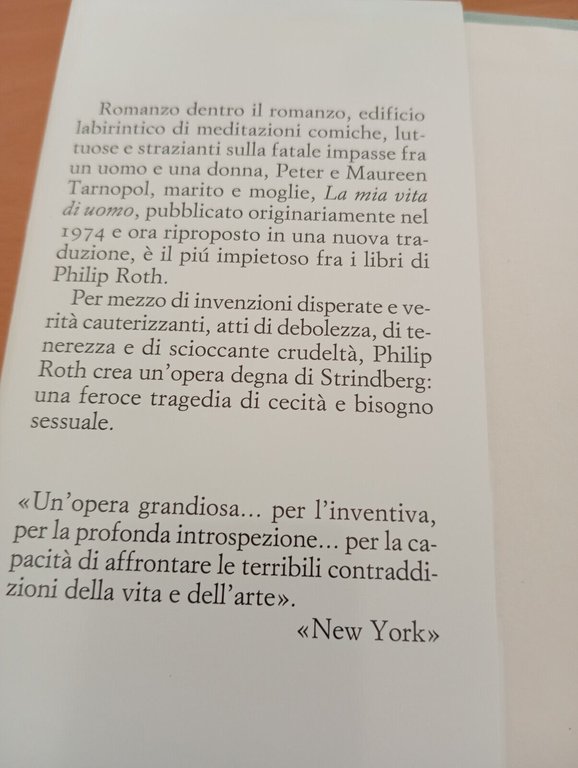 La mia vita di uomo, Philip Roth, Einaudi, 2011