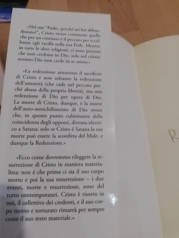 La mostruosità di Cristo. Paradosso o dialettica?, S Zizek J. …