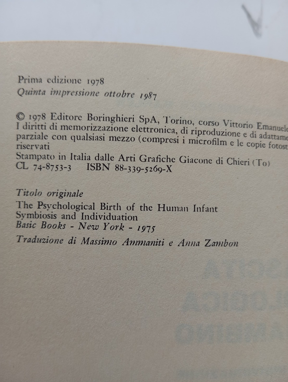 La nascita psicologica del bambino, Mahler Pine Bergman Bollati Boringhieri … | Immagine Gallery 6