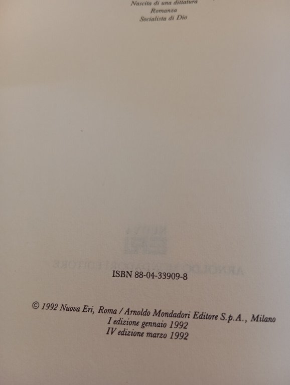 La notte della Repubblica, Zergio Zavoli, Nuova ERI Mondadori, 1992