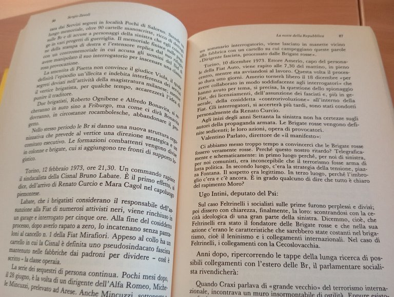 La notte della Repubblica, Zergio Zavoli, Nuova ERI Mondadori, 1992