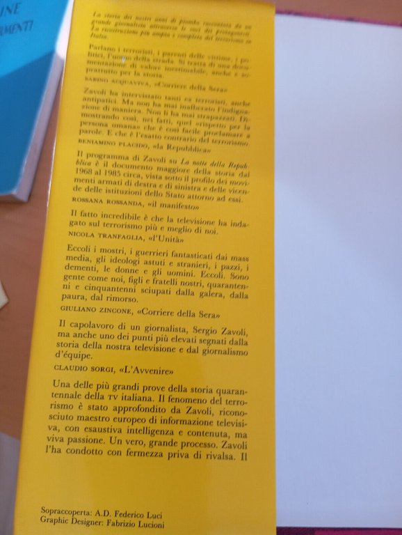 La notte della Repubblica, Zergio Zavoli, Nuova ERI Mondadori, 1992