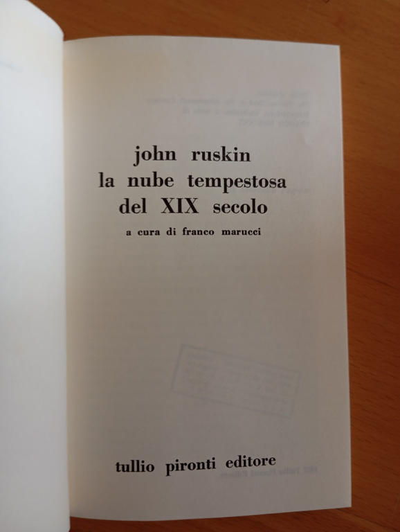 La nube tempestosa del XIX secolo, John Ruskin, Tullio Pironti … | Immagine Gallery 5