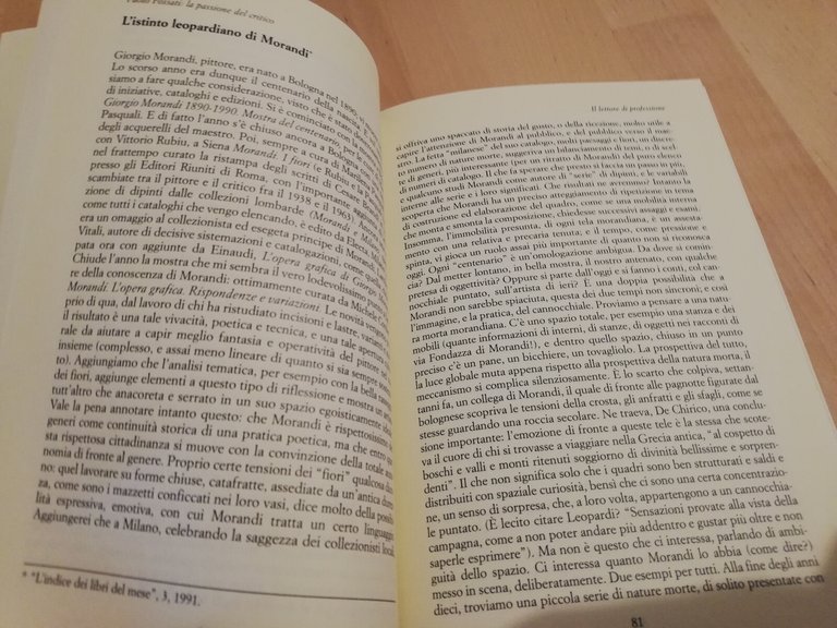 La passione del critico, Paolo Fossati, 2009, Bruno Mondadori, Fuori …