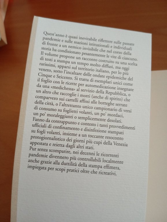 La peste e la stampa, Venezia XVI e XVII secolo, …