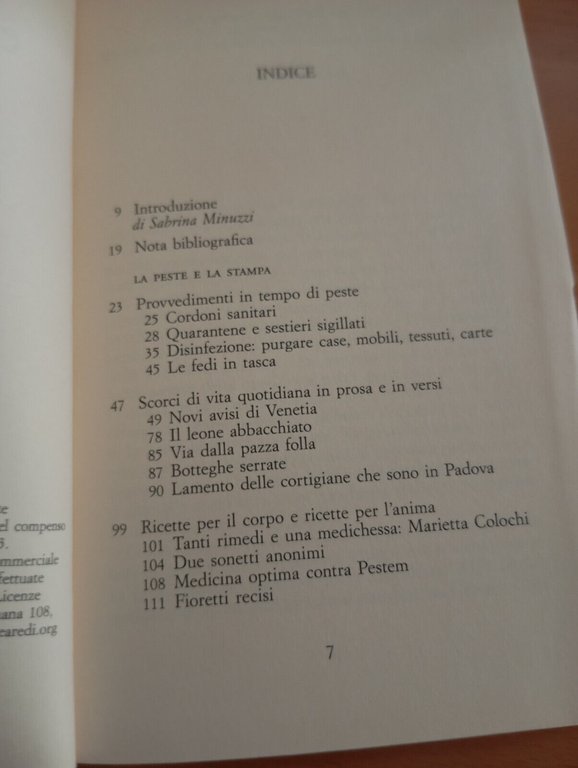 La peste e la stampa, Venezia XVI e XVII secolo, …