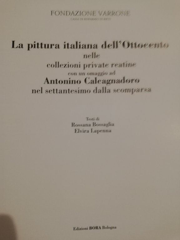 La pittura italiana dell'Ottocento, Lapenna Bossaglia, 2005, Bora