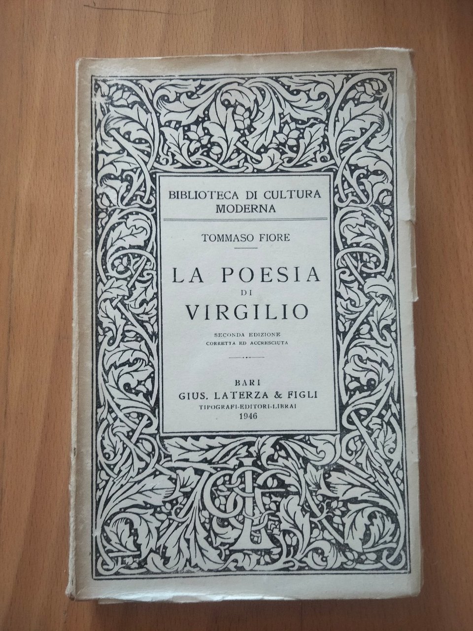 La poesia di Virgilio, Tommaso Fiore, Laterza, 1946 | Immagine principale