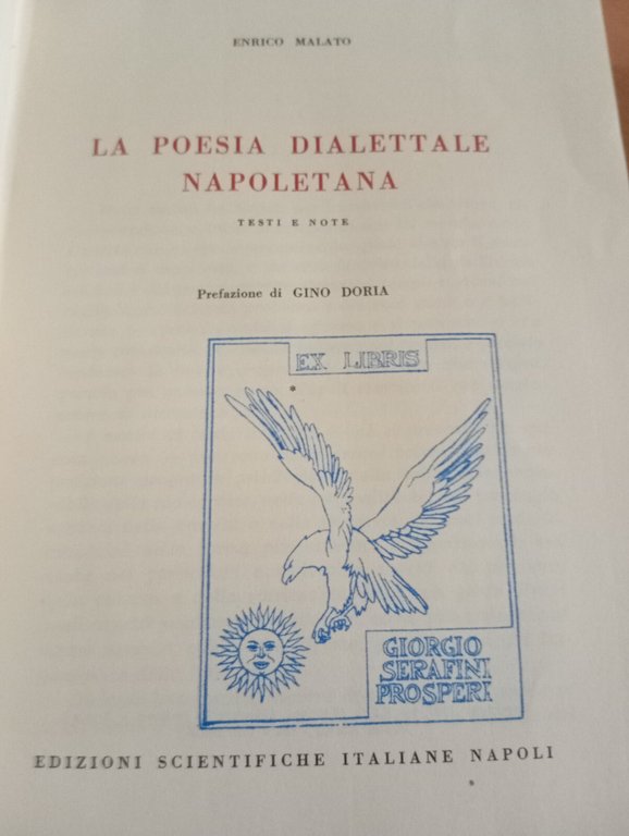 La poesia dialettale napoletana, due volumi, Enrico Malato, 1960