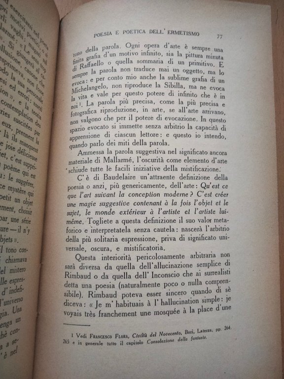 La poesia ermetica, Francesco Flora, Laterza, 1947 | Immagine Gallery 6