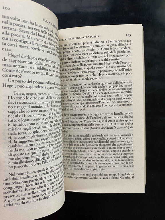 La poetica di Hegel e Schelling, Peter Szondi, 1986, Einaudi