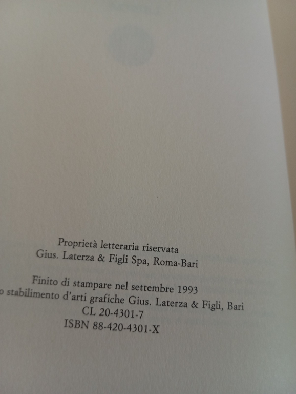La politica senza partiti, Gaetano Quagliariello, Latenza, 1993