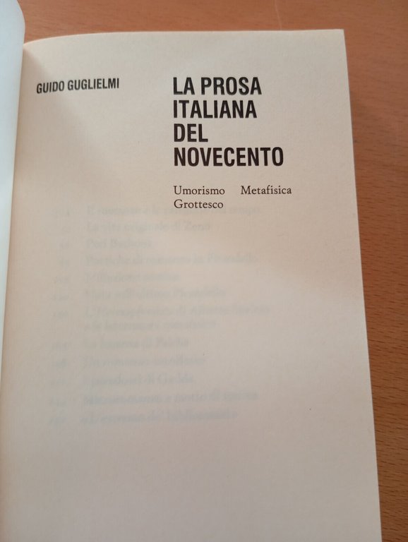 La prosa italiana del Novecento, volumi I e II, Guido …