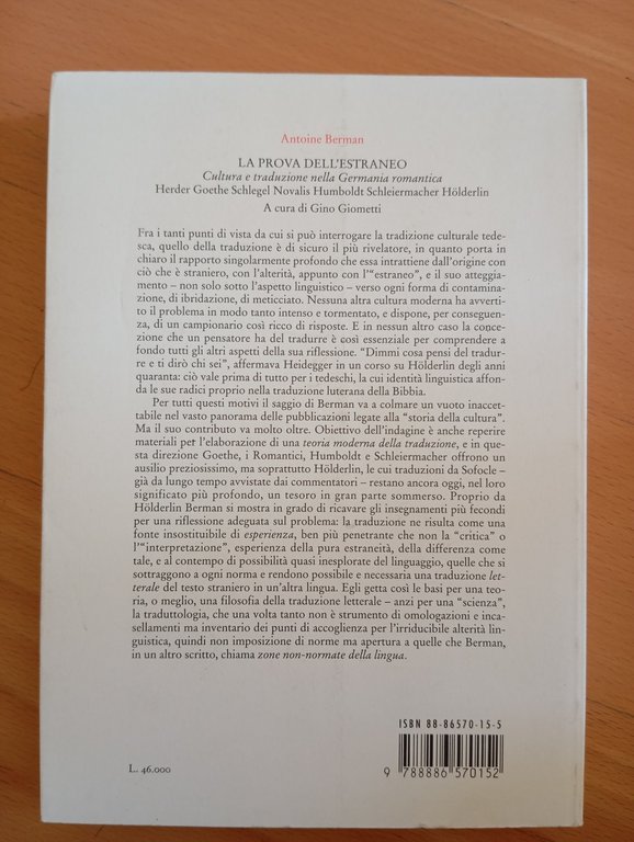 La prova dell'estraneo, Antoine Berman, Quodlibet, 1997 | Immagine Gallery 4