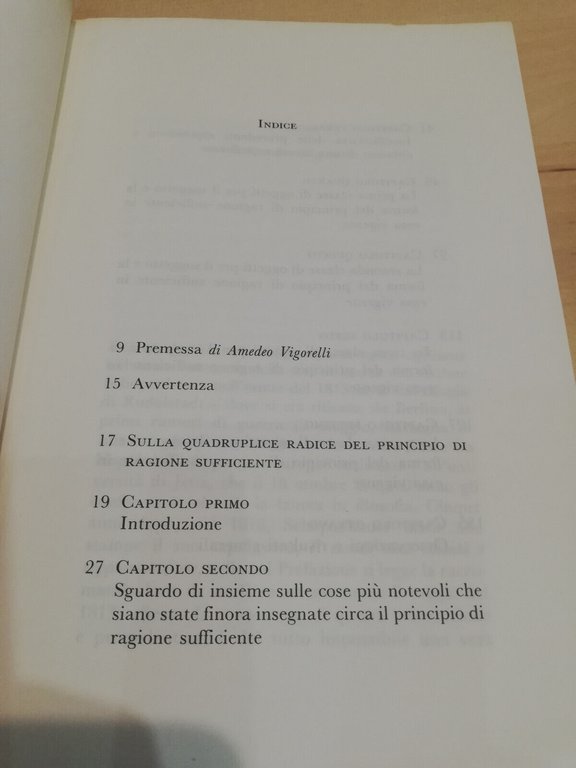 La quadruplice radice del principio di ragione sufficiente, A. Schopenhauer …