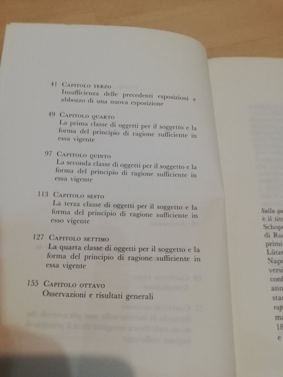 La quadruplice radice del principio di ragione sufficiente, A. Schopenhauer …