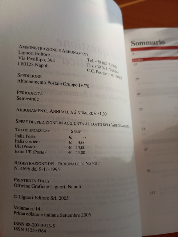 La questione romantica, numero 14, 2003, Liguori | Immagine Gallery 6
