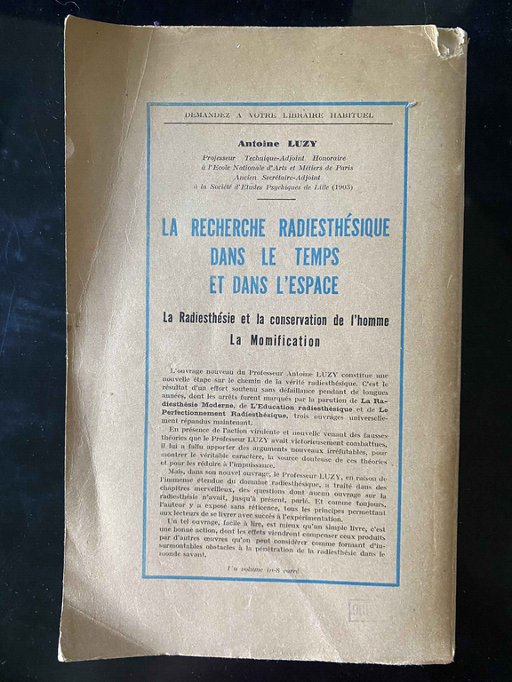 La Radiesthesie moderne, Antoine Luzy, Dangles, 1943