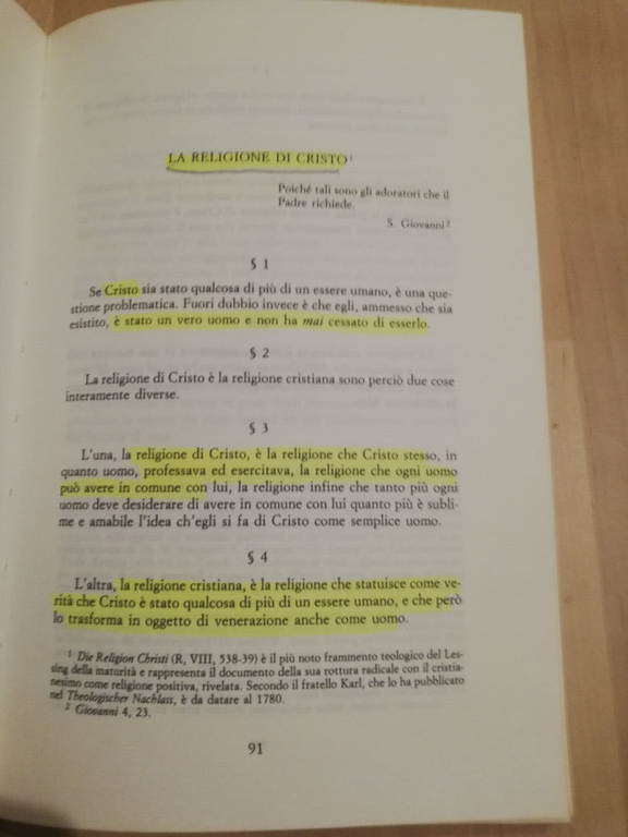 La religione dell'umanità, G. E. Lessing, 1991, Laterza