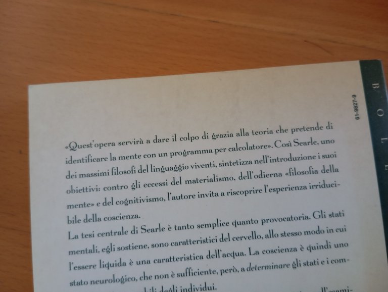 La riscoperta della mente, John R. Searle, Bollati Boringhieri, 1994 | Immagine Gallery 6