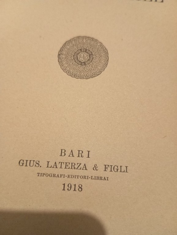 La rivolta ideale, Alfredo Oriani, Laterza, 1918