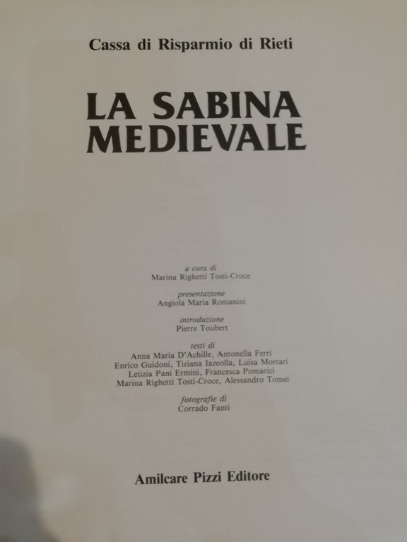 La sabina Medievale, Amilcare Pizzi Editore, 1985