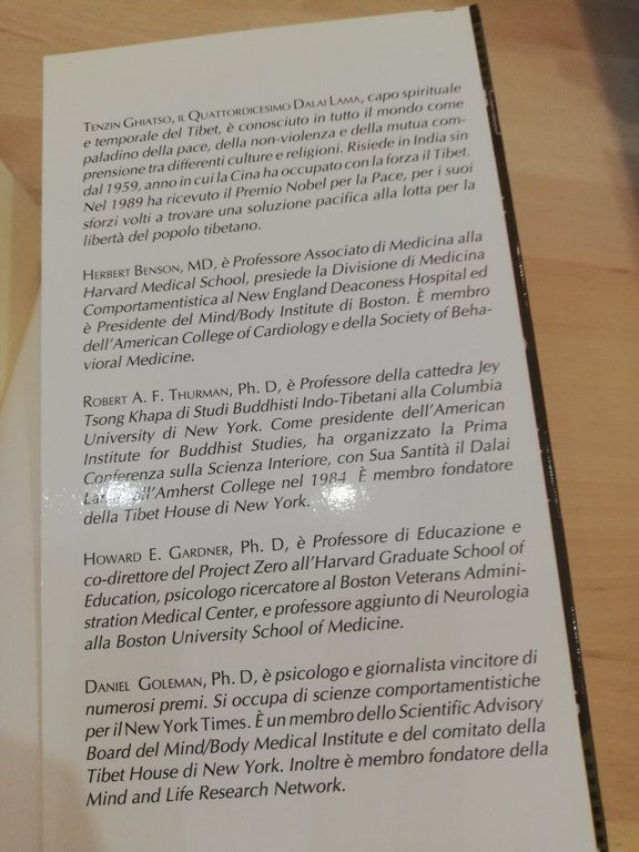 La scienza della mente. Un dialogo oriente-occidente, Dalai Lama, 1993