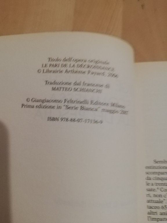 La scommessa della decrescita, Serge Latouche, 2007, Feltrinelli