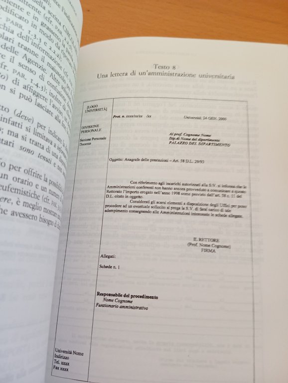 La scrittura burocratica, Tommaso Raso, Carocci, 2007 | Immagine Gallery 11