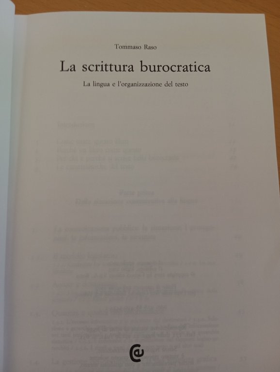 La scrittura burocratica, Tommaso Raso, Carocci, 2007 | Immagine Gallery 6