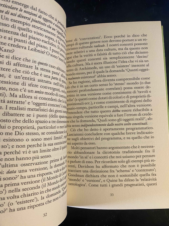 La sfida del realismo, Hilary Putnam, Garzanti, 1991