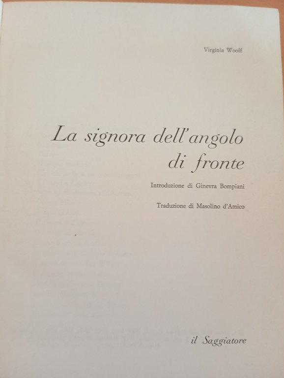 La signora dell'angolo di fronte, Virginia Woolf, 1979, Il Saggiatore | Immagine Gallery 7