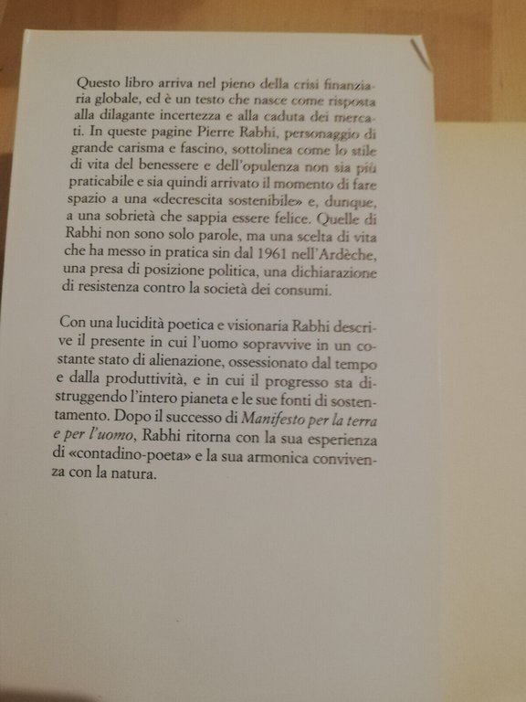 La sobrietà felice, Pierre Rabhi, 2013, Add editore