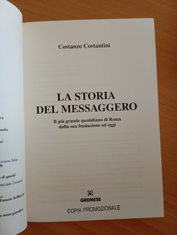 La storia del Messaggero, Costanzo Costantini, Gremese, 2008 | Immagine Gallery 5