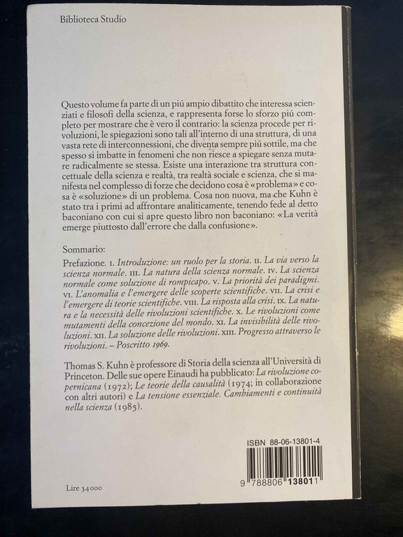 La struttura delle rivoluzioni scientifiche, Thomas S. Kuhn, Einaudi, 1995